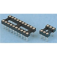 E-TEC 2.54mm Pitch Vertical 24 Way, Through Hole Turned Pin Open Frame IC Dip Socket