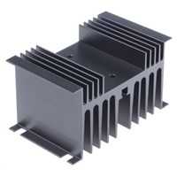 Heatsink, Universal Rectangular Alu, 0.75K/W, 75 x 122.5 x 68mm, DIN Rail