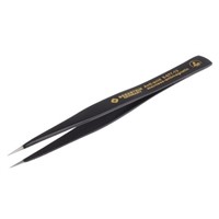 Bernstein Tools for electronics 130 mm, Stainless Steel, Rounded; Tapering; Pointed, ESD Tweezers
