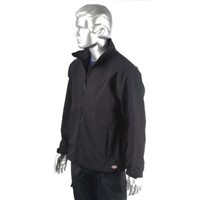Dickies Black Softshell Jacket, Men's, XXL, Waterproof