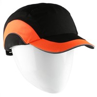 JSP Black/Orange Standard Peak Safety Cap, HDPE Protective Material