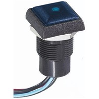 APEM Single Pole Single Throw (SPST) Momentary Blue LED Push Button Switch, IP67, 16mm, Panel Mount, 250V ac