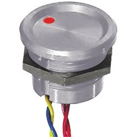 APEM Single Pole Single Throw (SPST) Momentary Red/Green LED Push Button Switch, IP68, 16.2 (Dia.)mm, Central Fixing