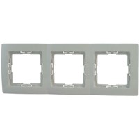 Kopp White 3 Gang Face Plate Mounting Frame