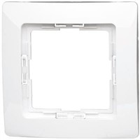 Kopp White 1 Gang Face Plate Mounting Frame