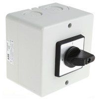ABB, 3P 2 Position Rotary Switch, 600 V, 25 A, Rotary Handle Actuator