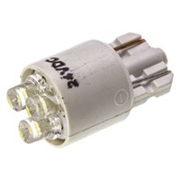 LED Reflector Bulb, Wedge, White, 10.4mm dia., 24 V dc