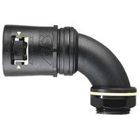 Adaptaflex 90 Elbow Cable Conduit Fitting, Nylon 66 Black 16mm nominal size M20