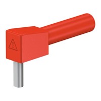 Staubli Red, Male to Female Test Connector Adapter With Brass contacts and Nickel Plated - Socket Size: 4mm