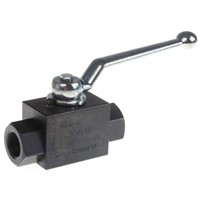 Parker Phosphated Steel Line Mounting Hydraulic Ball Valve, KH3/8X G 3/8