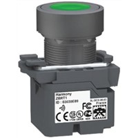 Schneider Electric, Harmony XB5 Green Flush Wireless Radio Control Switch, 22mm Momentary