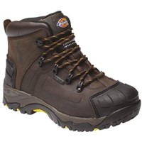 Dickies Medway Brown Steel Toe Cap Men Safety Boots, UK 8, EU 42