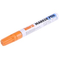 Ambersil Orange 3mm Medium Tip Paint Marker Pen for use with Cardboard, Glass, Metal, Paper, Plastic, Rubber, Textiles,