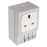 STEGO Light Grey 1 Gang Plug Socket, 13A, Type G - British