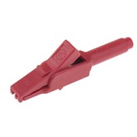 Hirschmann Test &amp;amp; Measurement Crocodile Clip, Bronze Contact, 15A, Red