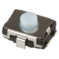 Blue Push Plate Tactile Switch, Single Pole Single Throw (SPST) 20 mA 2.5mm
