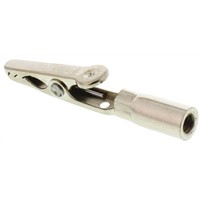 Mueller Electric Crocodile Clip, Nickel-Plated Steel Contact, 5A, Natural