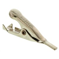 Mueller Crocodile Clip, Nickel-Plated Steel, Steel Contact, 5A, Natural