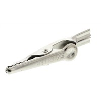 Mueller Crocodile Clip, Nickel-Plated Steel, Steel Contact, 10A, Natural