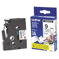 Brother Black on White Label Printer Tape, 9 mm Width, 8 m Length