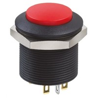 Apem Double Pole Double Throw (DPDT) Latching Red LED Push Button Switch, Panel Mount, 12V dc