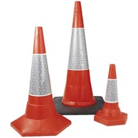 JSP Weighted Red 760mm PE Traffic Cone