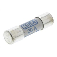 SIBA, 20A Ceramic Cartridge Fuse, 10 x 38mm