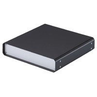 METCASE Unicase, Aluminium Project Box, Black, 250 x 250 x 50mm