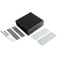 METCASE Unicase, Aluminium Project Box, Black, 185 x 180 x 65mm