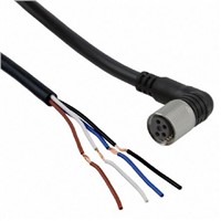 M8 PVC Connection lead, 4 pin angled, 5m