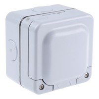 MK Electric Grey Plastic Back Box, 2 Gangs, 150 x 110 x 85mm