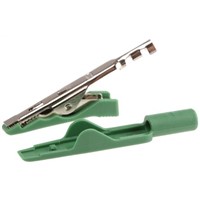 Hirschmann Test &amp;amp; Measurement Crocodile Clip, Brass, Bronze Contact, 8A, Green