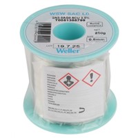 Weller 0.8mm Wire Lead Free Solder, +217C Melting Point