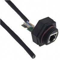 RJ45 circular receptacle with PCB, T568A