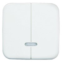 Busch Jaeger - ABB White 2 Gang Cover for Neon Dimmer Thermoplastic Faceplate &amp;amp; Mounting Plate