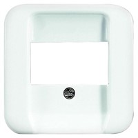 Busch Jaeger - ABB White 1 Gang Cover Plate Thermoplastic RJ45 Faceplate &amp;amp; Mounting Plate