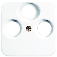 Busch Jaeger - ABB White 3 Gang Cover Plate Thermoplastic Socket Faceplate &amp;amp; Mounting Plate