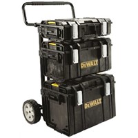 DeWALT Tough System Full Set Plastic Tool Box, with 2 Wheels, 955 x 235 x 681mm