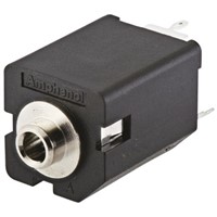 Amphenol, AC 3.5 mm PCB Mount Stereo Jack Jack Socket, 5Pole 10A
