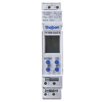 1 Channel Digital DIN Rail Time Switch Measures Hours, 230 V ac