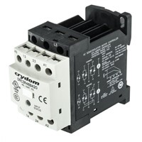 Solid State Contactor, 3P, 120 V ac, 7.6A , DIN Rail Mount, Screw Terminal Type