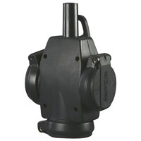 French 3 way rubber trailing socket IP44