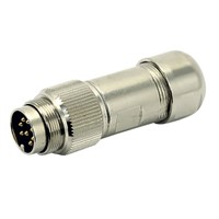 Amphenol, C 091 D+ 4 Pole Din Plug Plug, DIN EN 61076-2-106, 10A, 150 V IP68, Screw Coupling