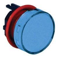 Blue Round Push Button Lens for use with AL6 Illuminated Pushbutton
