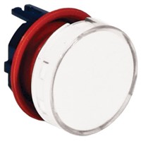 White Round Push Button Lens for use with AL6 Illuminated Pushbutton