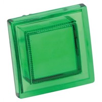 Green Square Push Button Lens for use with AL6 Illuminated Pushbutton