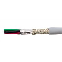 Alpha Wire 4 Core Foil and Braid Industrial Cable, 0.24 mm2(CE, CSA, UL) Grey 30m Reel, EcoCable Mini Series