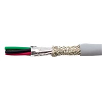 Alpha Wire 4 Core Foil and Braid Industrial Cable, 0.61 mm2(CE, CSA, UL) Grey 30m Reel, EcoCable Mini Series