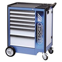 Gedore 7 drawer ABS Wheeled Roller Cabinet, 985mm x 775mm x 475mm