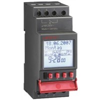 1 Channel Digital DIN Rail Time Switch Measures Hours, 24 V ac